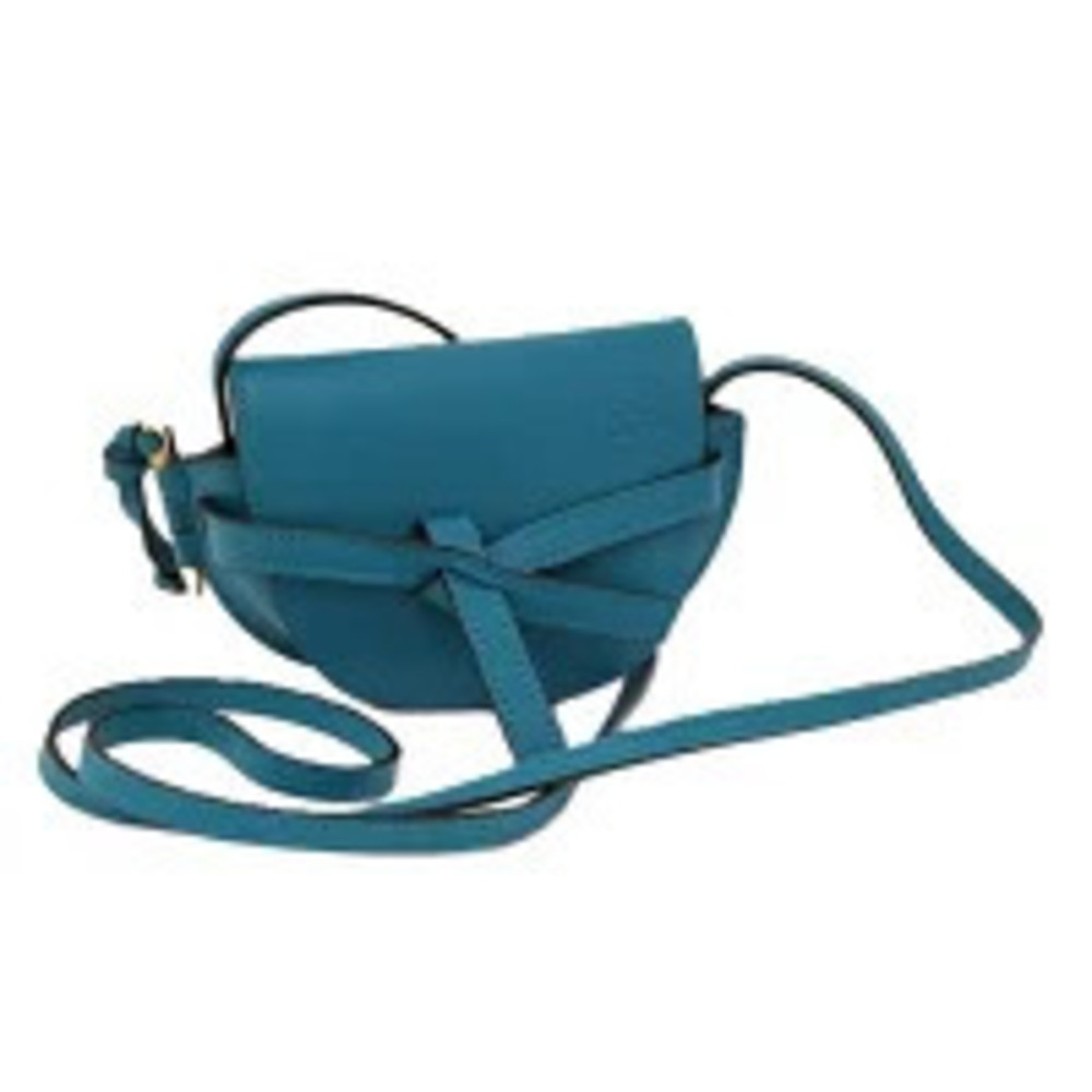 Loewe Gate Bag Shoulder Leather Blue